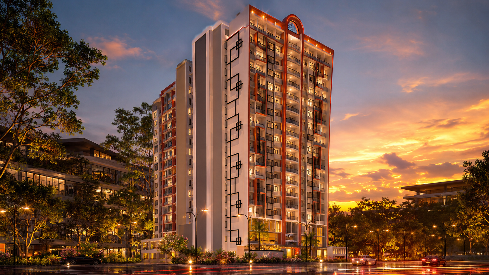 The Talanta Residences at dusk — Imaken flagship development, Ngong Road